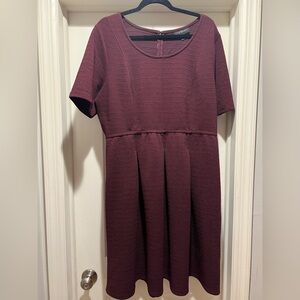 Lane Bryant Rich Burgundy Midi Dress
